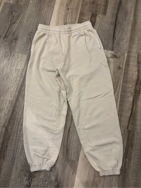 BDG Cream Women’s Sweatpants with Elastic Cuffs